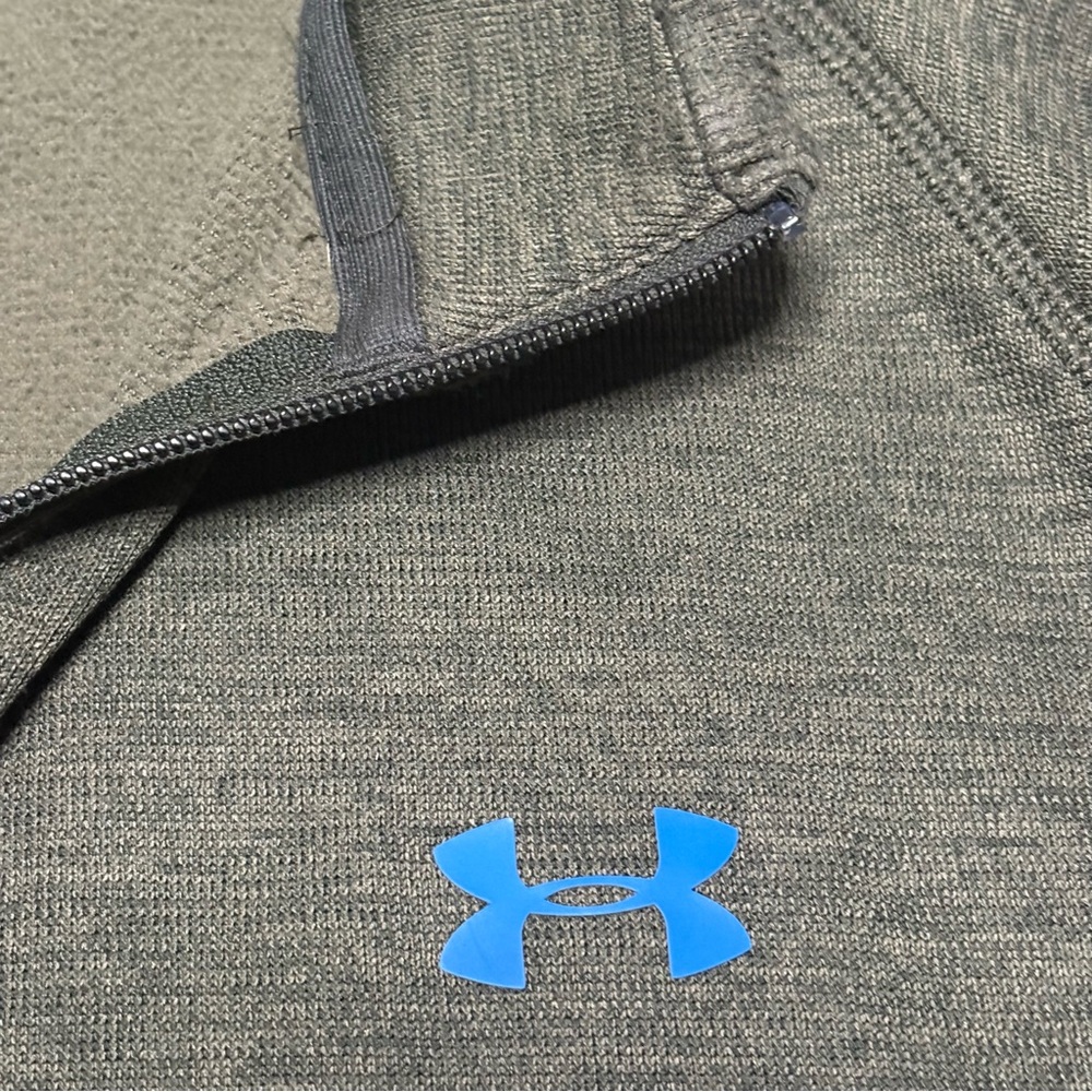 Under Armour Men’s 2XL Coldgear Storm Green Half-Zip Pullover - Picture 8 of 12